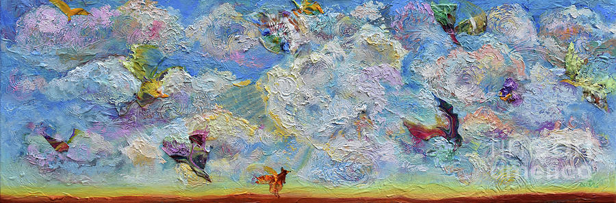 Sky Party Painting by Anne Cameron Cutri