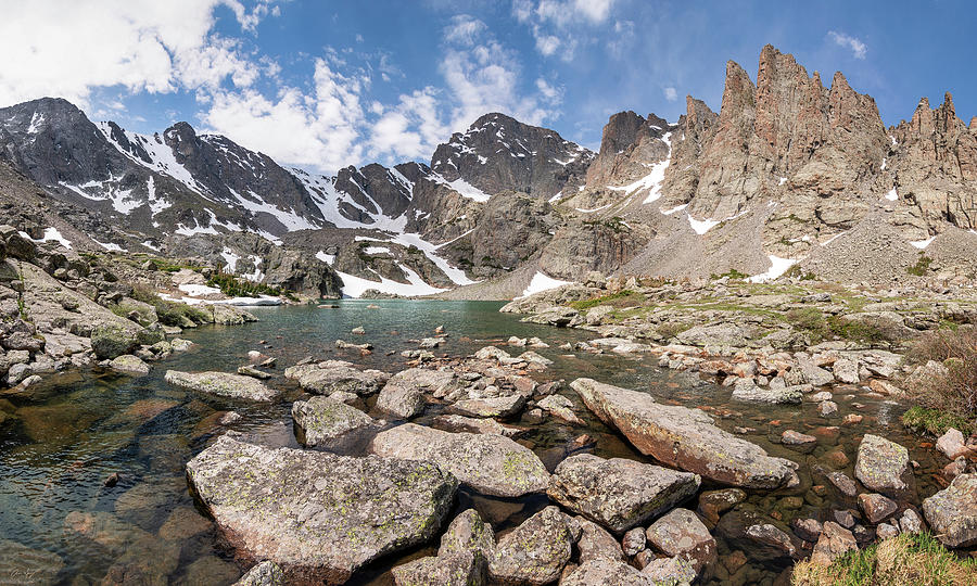 Sky Pond Panorama Photograph by Aaron Spong