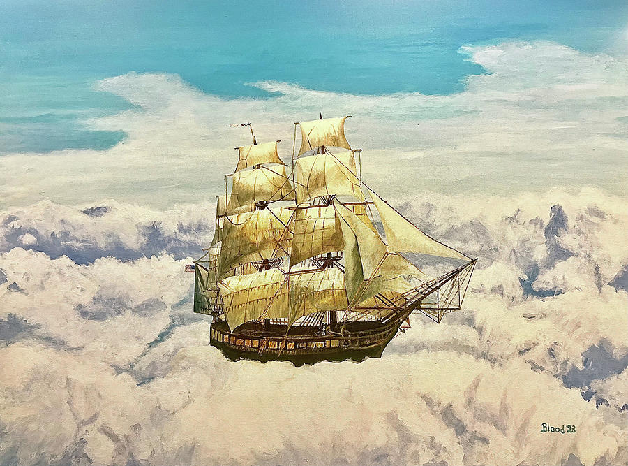 Sky Sailing Painting by Thomas Blood