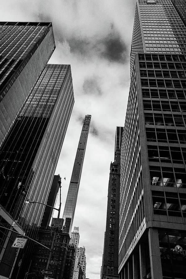 Sky Scrapers In Monochrome Photograph by James L Bartlett
