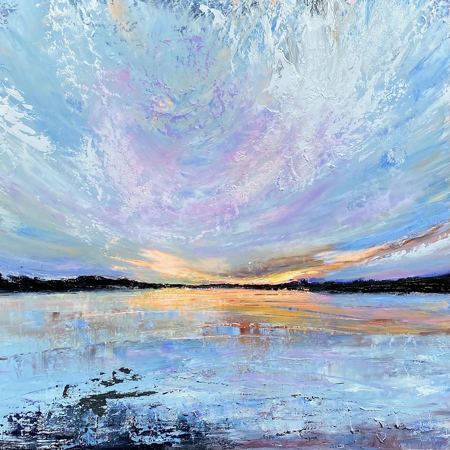 Sunset Painting - Sky Swallow by Julia S Powell