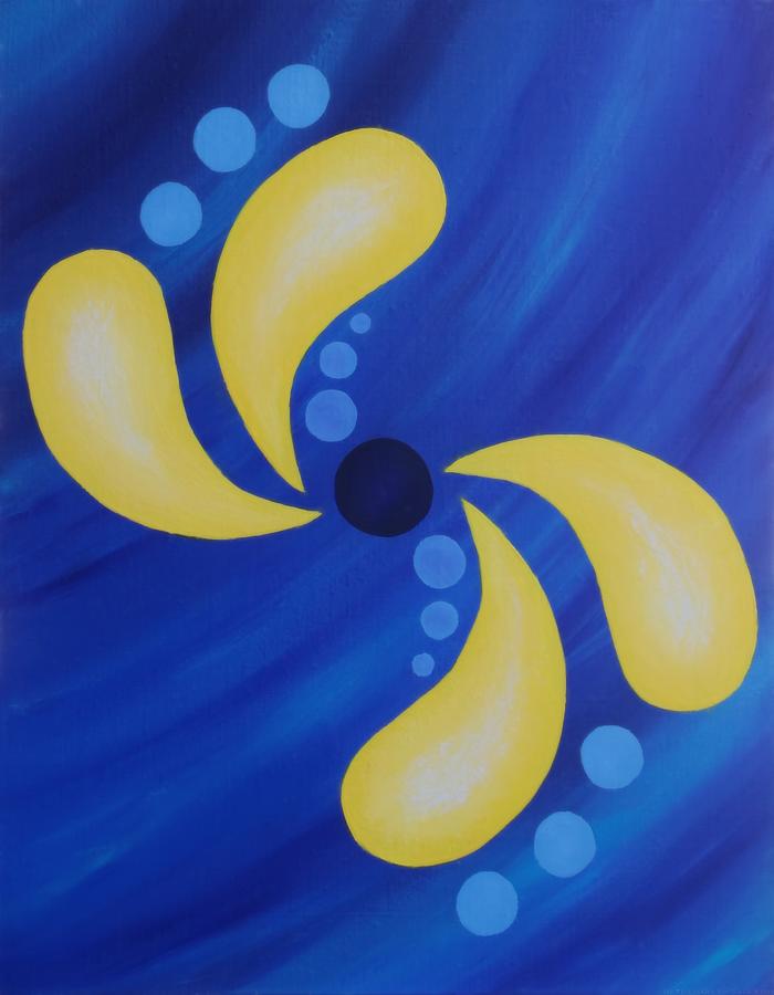 Sky Whirl Painting by Sym Novack