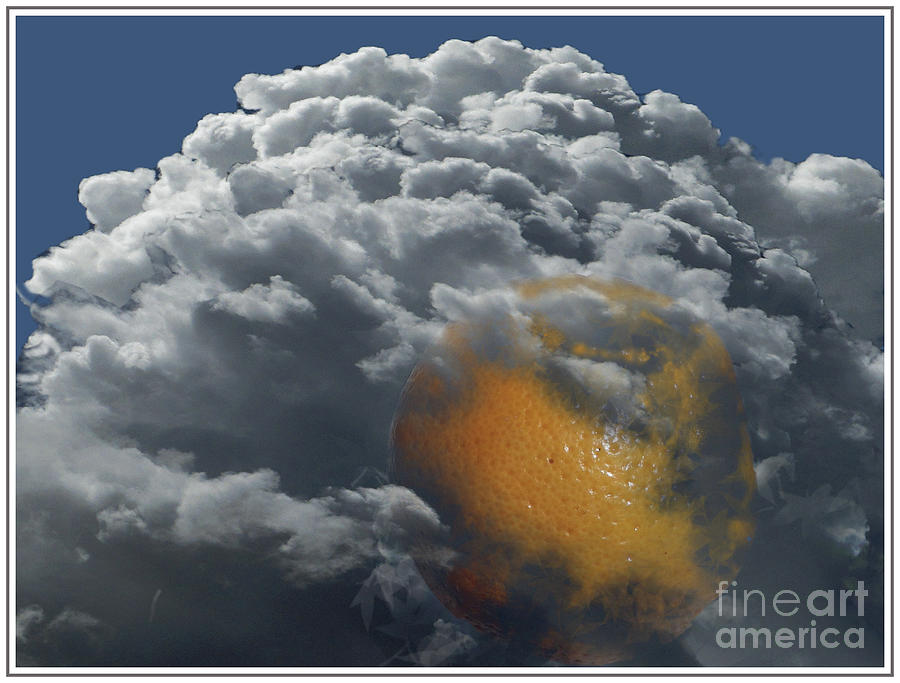 Sky with Orange Digital Art by Klaus Jaritz