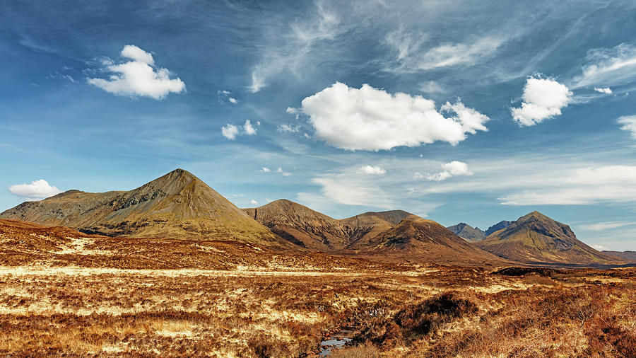 Landscape Photograph - Skye Red Cuillin mountains by Grant Glendinning