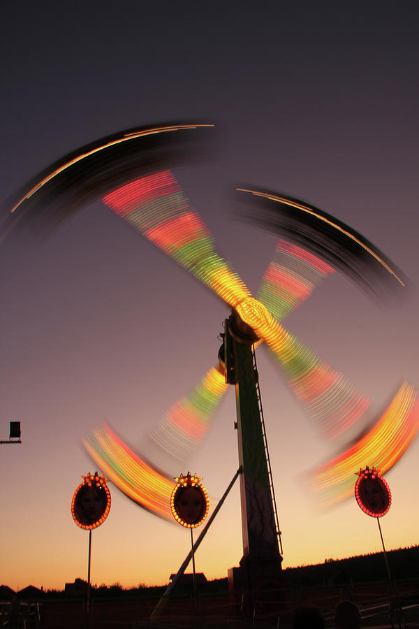 Contemporary Photograph - Skyflyer Swing, Amusement Park by Artographie
