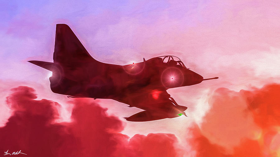Skyhawk in the Sun - Art Digital Art by Tommy Anderson