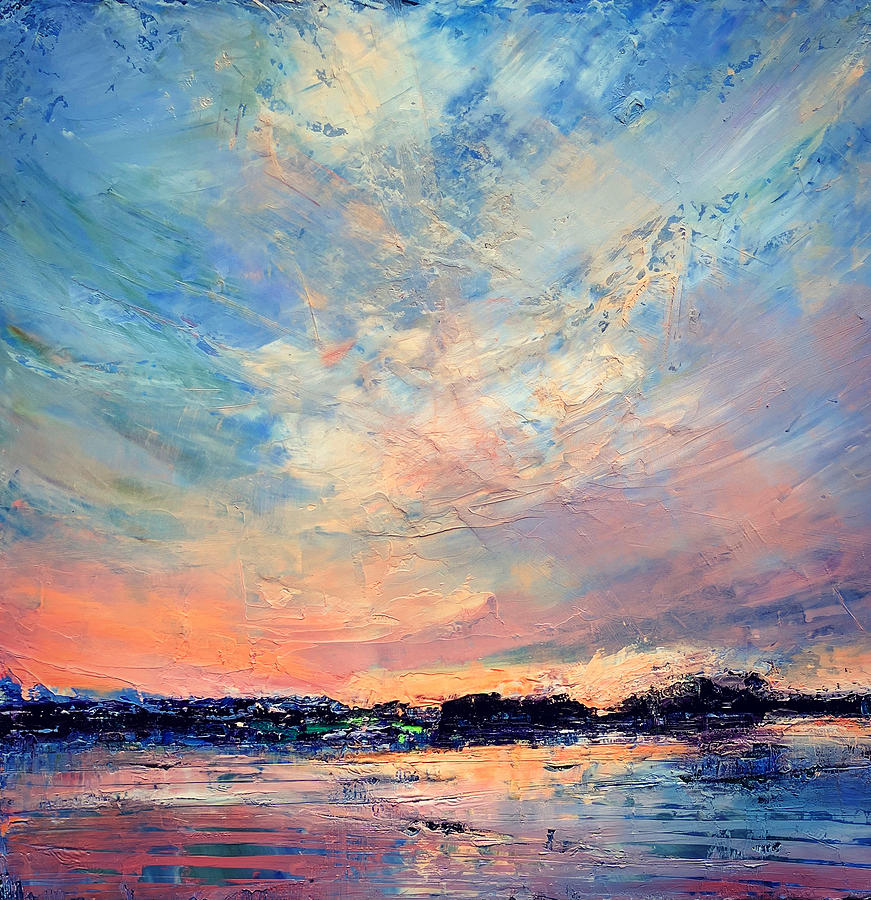 Sunset Painting - Skylark  by Julia S Powell