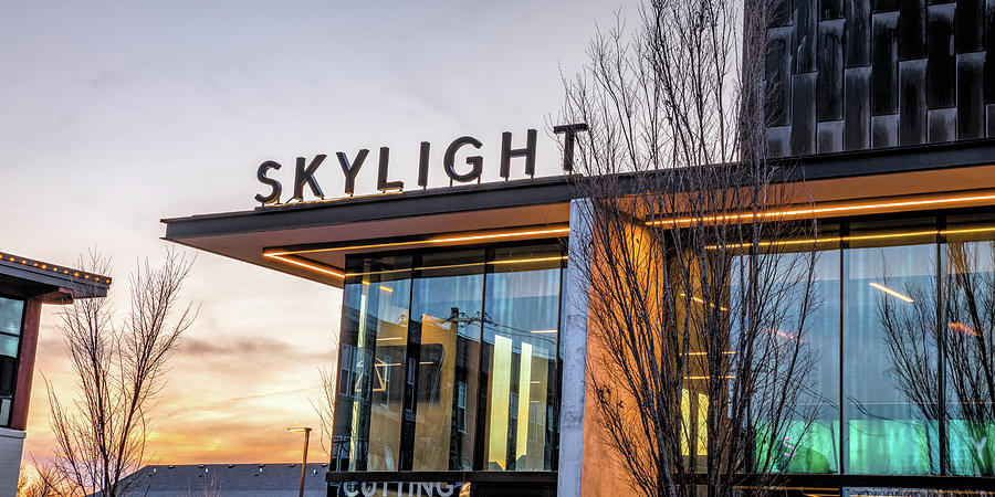 Skylight Cinema Sunset Panorama - Bentonville Arkansas Photograph by ...