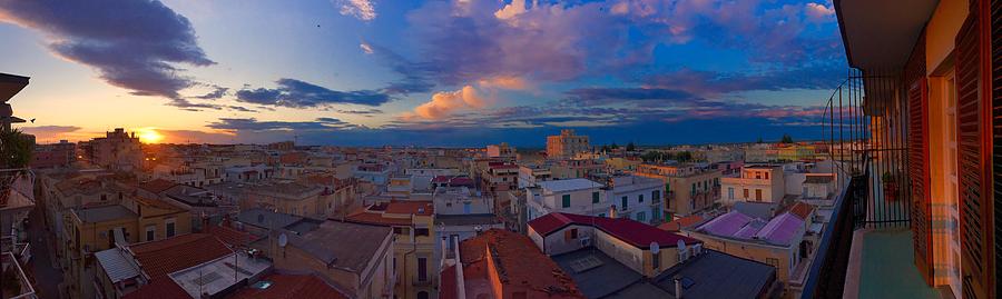 Skyline and roof tops of Corato, Puglia, Italy at sunset Photograph by Billy Richards Photography