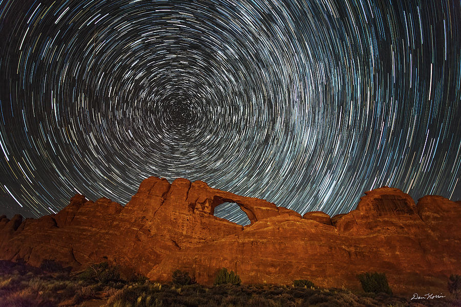 Skyline Arch Star Trails Photograph by Dan Norris