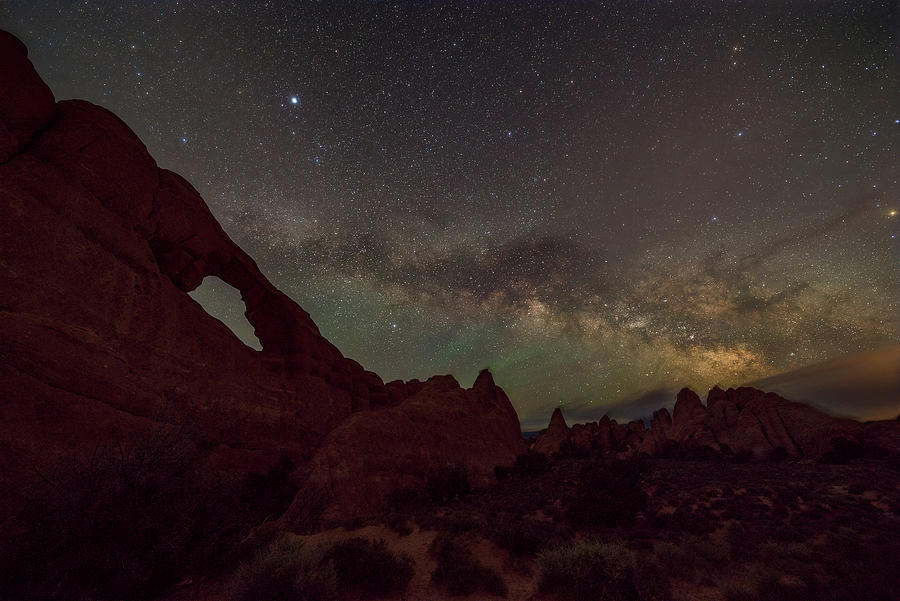 Skyline Arch with Milky Way Photograph by Jack Peterson