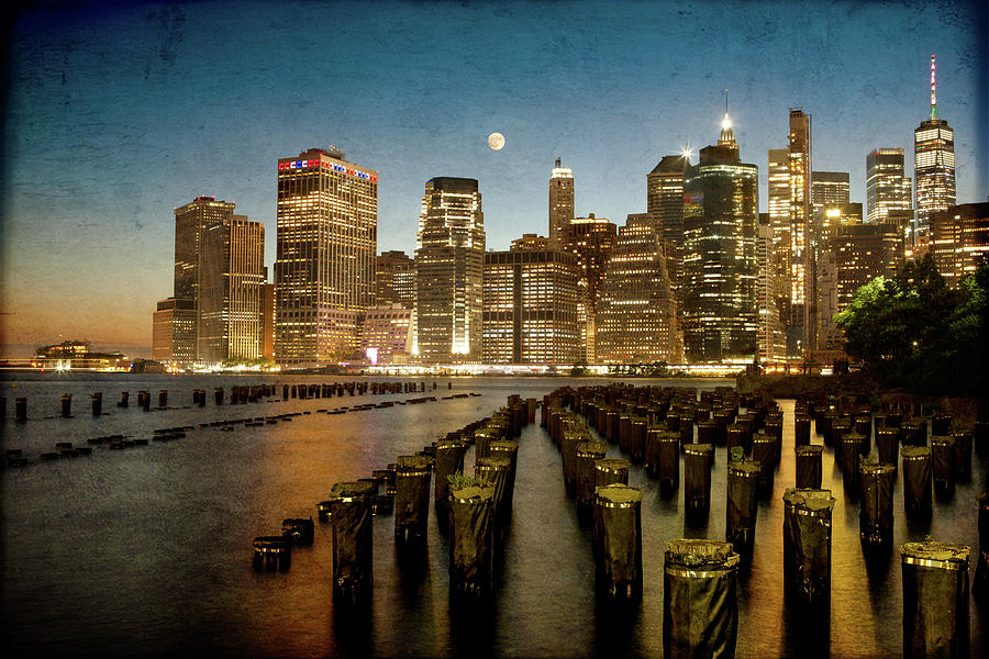 Skyline from Brooklyn Bridge Photograph by Mark Gomez