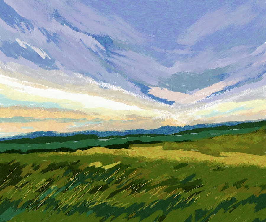 Skyline Painting by Nancy Merkle