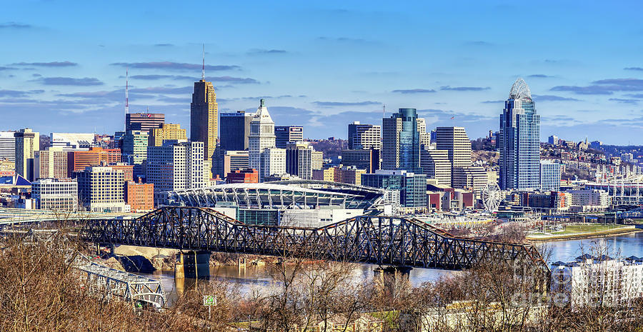 Skyline Of Cincinnati Photograph by Mel Steinhauer