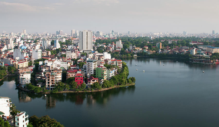 Skyline of Hanoi city in Vietnam Photograph by Michalakis Ppalis