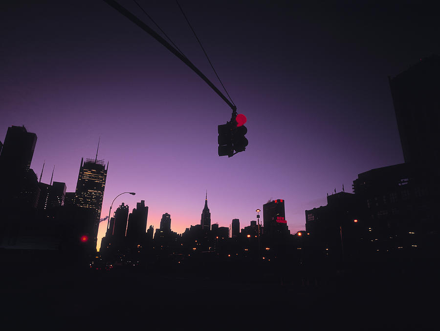 Skyline of Midtown Manhattan at sunrise, New York. Photograph by EschCollection
