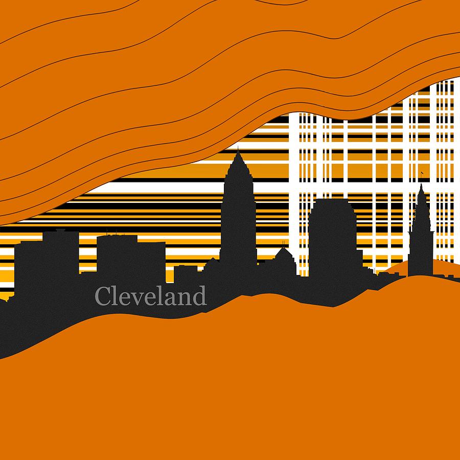 Skyline Of Sportive Cleveland Digital Art