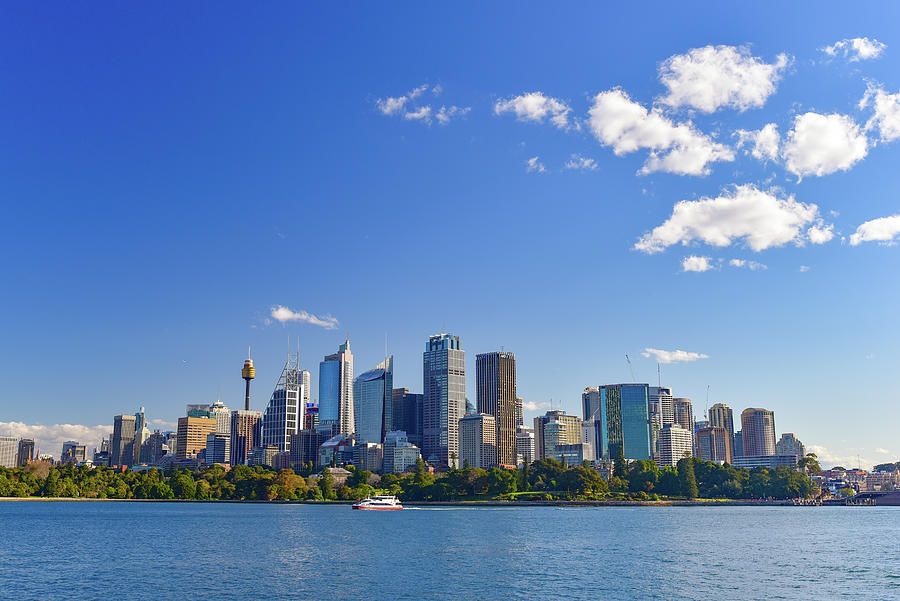 Skyline of Sydney central business district in New South Wales ...