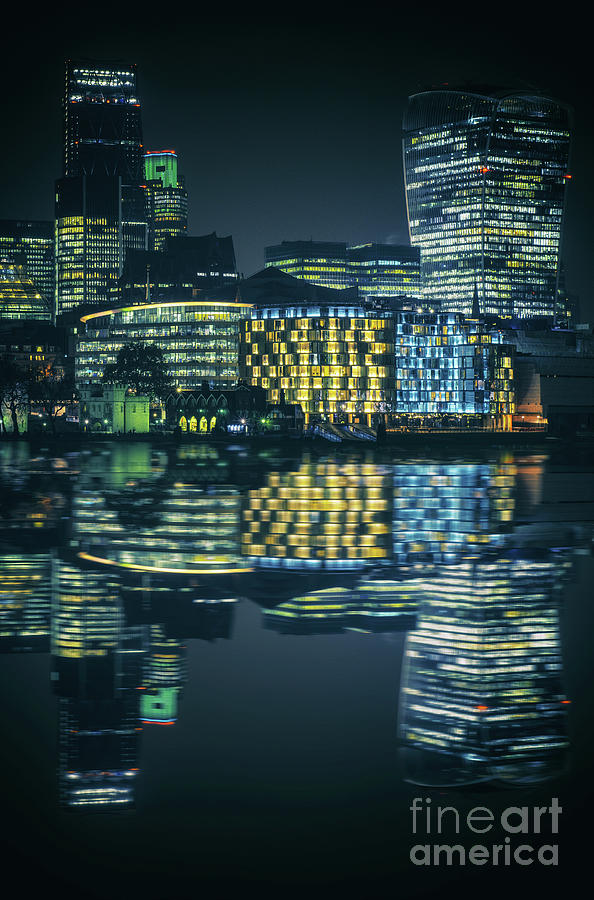 Skyline Reflection Photograph by David Lichtneker