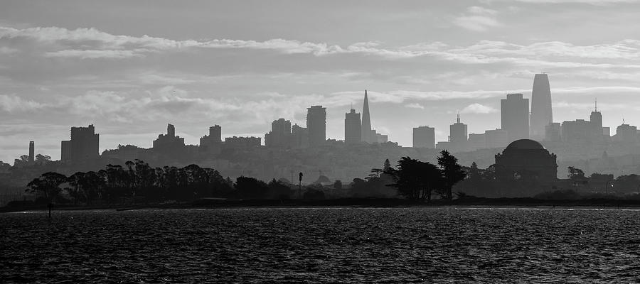 San Francisco Skyline Silhouette Photograph by Ken Stampfer