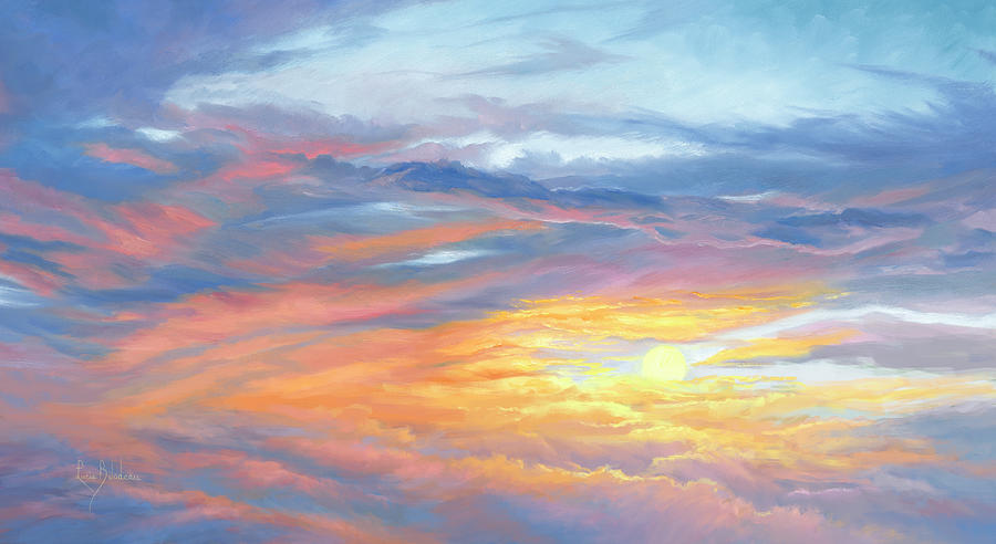 Sunset Painting - Skyscape by Lucie Bilodeau