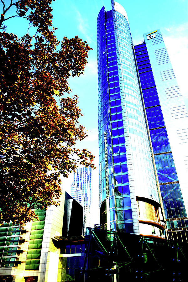 Skyscraper And Tree In Warsaw, Poland 3 Photograph by John Siest
