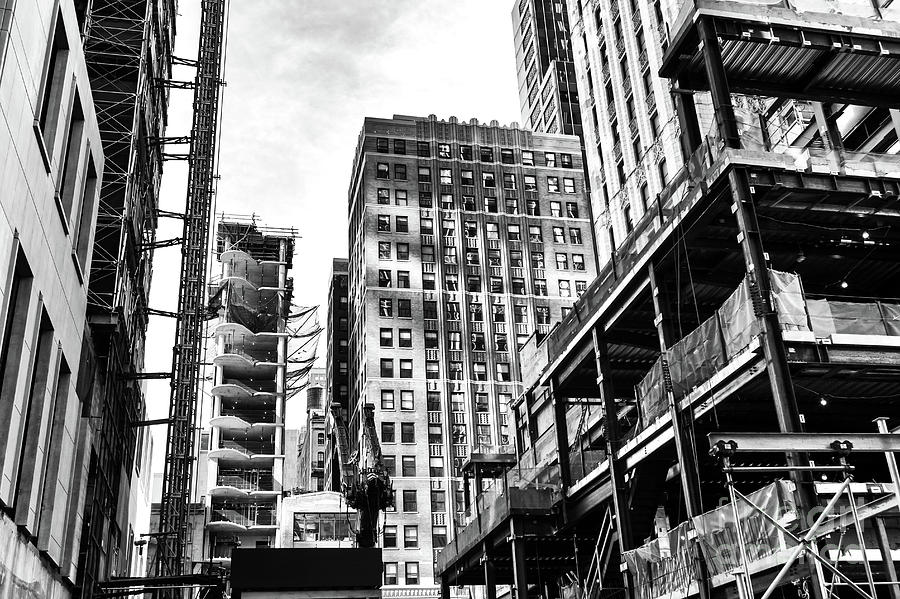 Skyscraper Construction in New York City Photograph by John Rizzuto