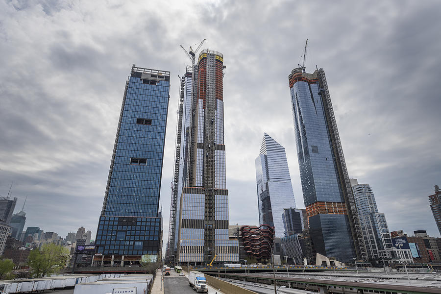 Skyscrapers construction site in Manhattan west, Hudson Yards Photograph by Maciej Frolow