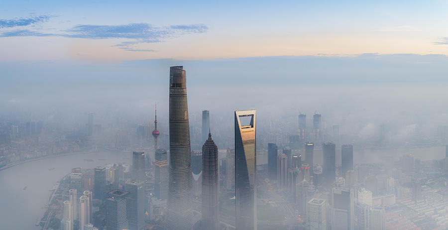 skyscrapers in Lujiazui, Shanghai Photograph by Danny Hu