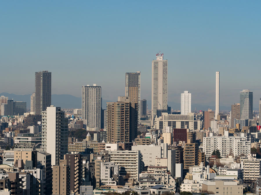 Skyscrapers in Tokyo Ikebukuro Photograph by Y-studio