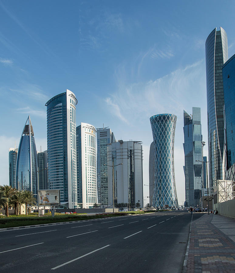 Skyscrapers of downtown Doha, Qatar Photograph by Cultura RM Exclusive/Lost Horizon Images