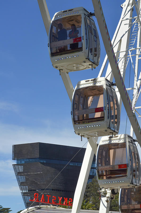 SkyStar Ferris Wheel Cabins by de Young Museum in Golden Gate Park San Francisco Photograph by Shawn OBrien