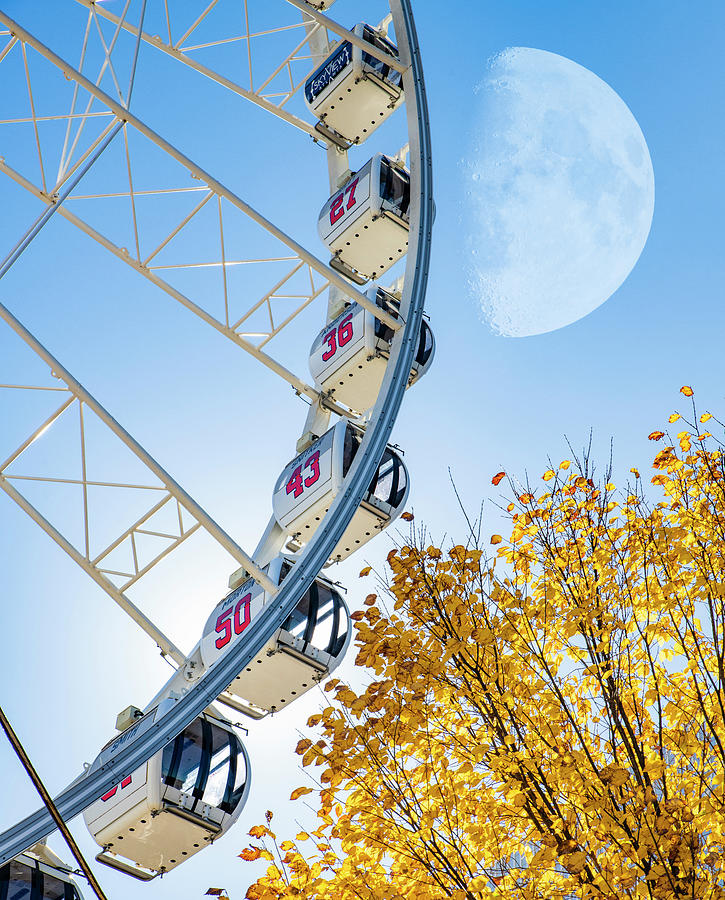 SkyView Atlanta, Ferris wheel  Photograph by Karen Cox