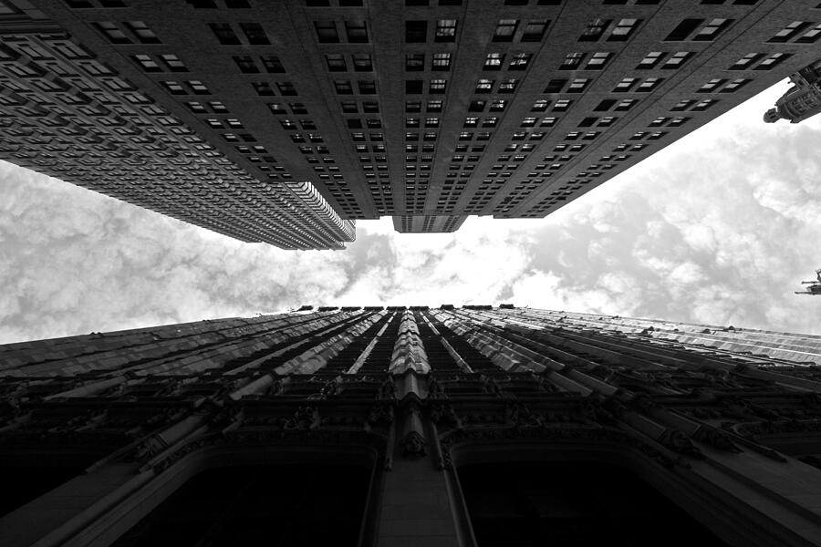 Skyward Convergence, Urban Giants Amidst Clouds Photograph by Travel Essayist Skyward Convergence, Urban Giants Amidst Clouds Photograph by Travel Essayist