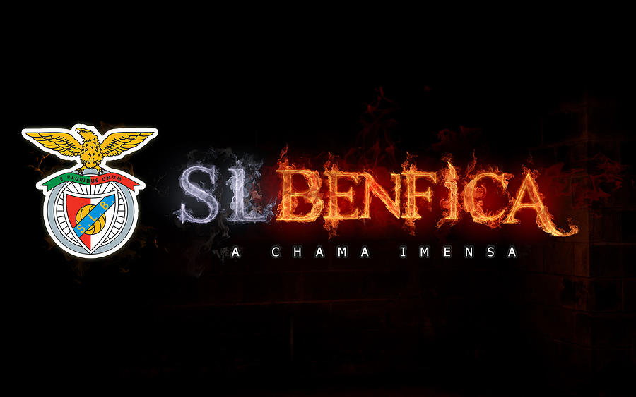 SL Benfica logo Portugal Primeira Liga fire soccer Benfica FC ...