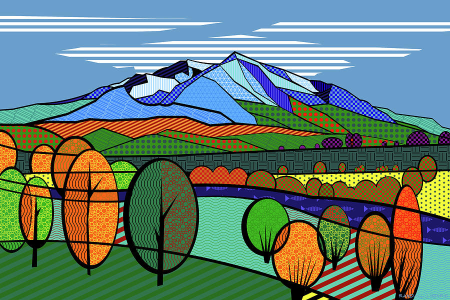 SLAL Mount Sopris Digital Art by Randall J Henrie