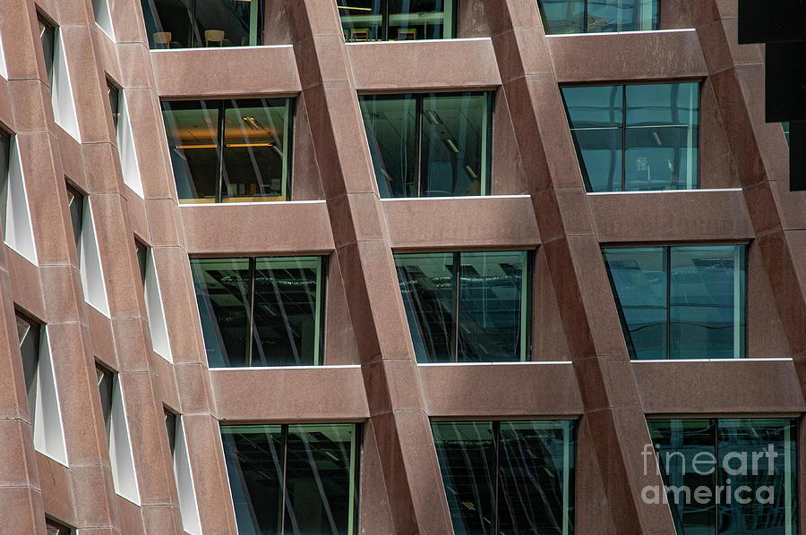 Slanted Windows in Melbourne Photograph by Bob Phillips