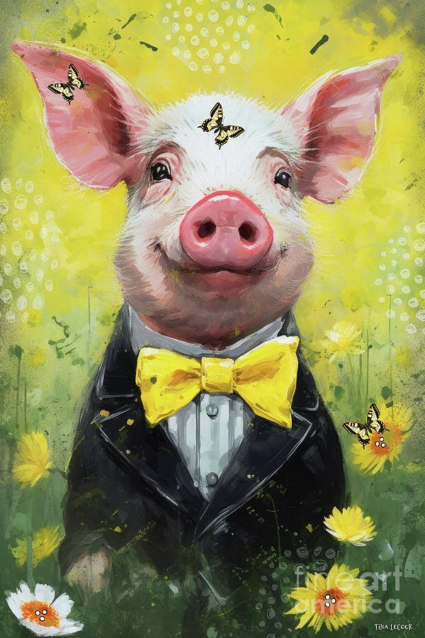 The Slap Happy Pig Painting by Tina LeCour