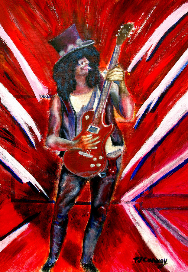 Slash Guitar Art  by Tom Conway