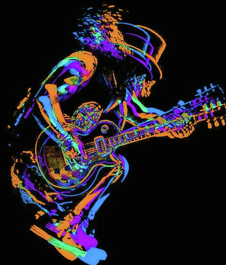 Slash - Guns n Roses Two Digital Art by Bob Smerecki