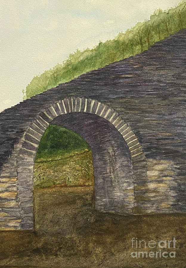 Slate Arch Painting by Lisa Neuman