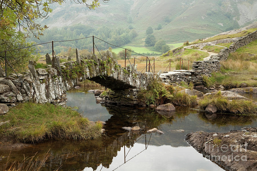 Slater Bridge reflected in River Brathay 2 Photograph by Gavin Dronfield