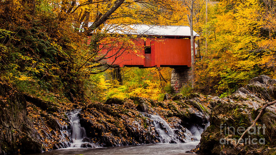 Slaughterhouse Covered Bridge Photograph by New England Photography