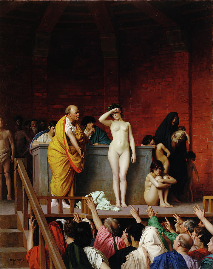 Slave Market in Ancient Rome 1884 Painting by Jean Leon Gerome