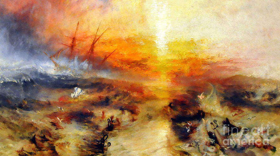 Slavers Throwing overboard the Dead and Dying Typhon coming on Painting by William Turner