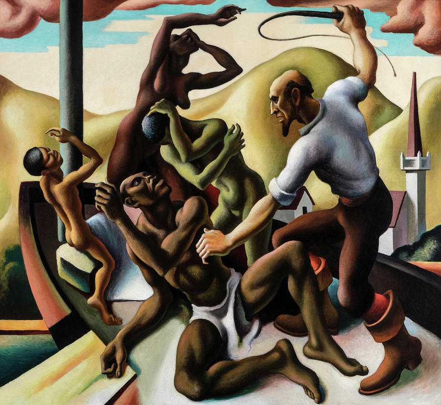 Nude Painting - Slaves, 1925 by Thomas Hart Benton