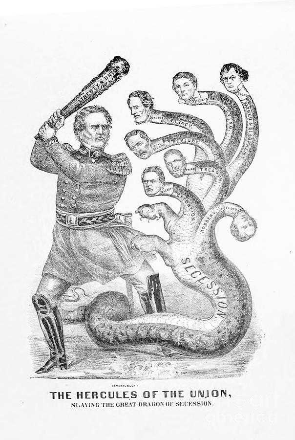 Slaying the Dragon of Secession v3 Photograph by Historic illustrations ...