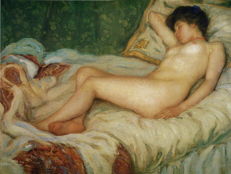 Sleep 1903 Painting by Frederick Carl Friesek