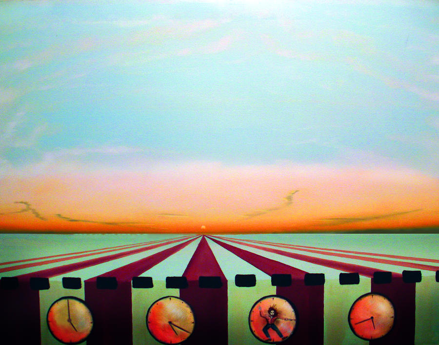 Surrealism Painting - Sleep Wake Rise by Albert Puskaric