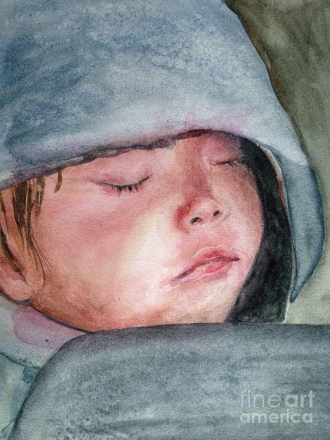 Sleeping Baby Painting by Phillip Jones